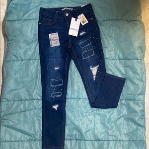 Wallflower Women's Blue Distressed Jeans